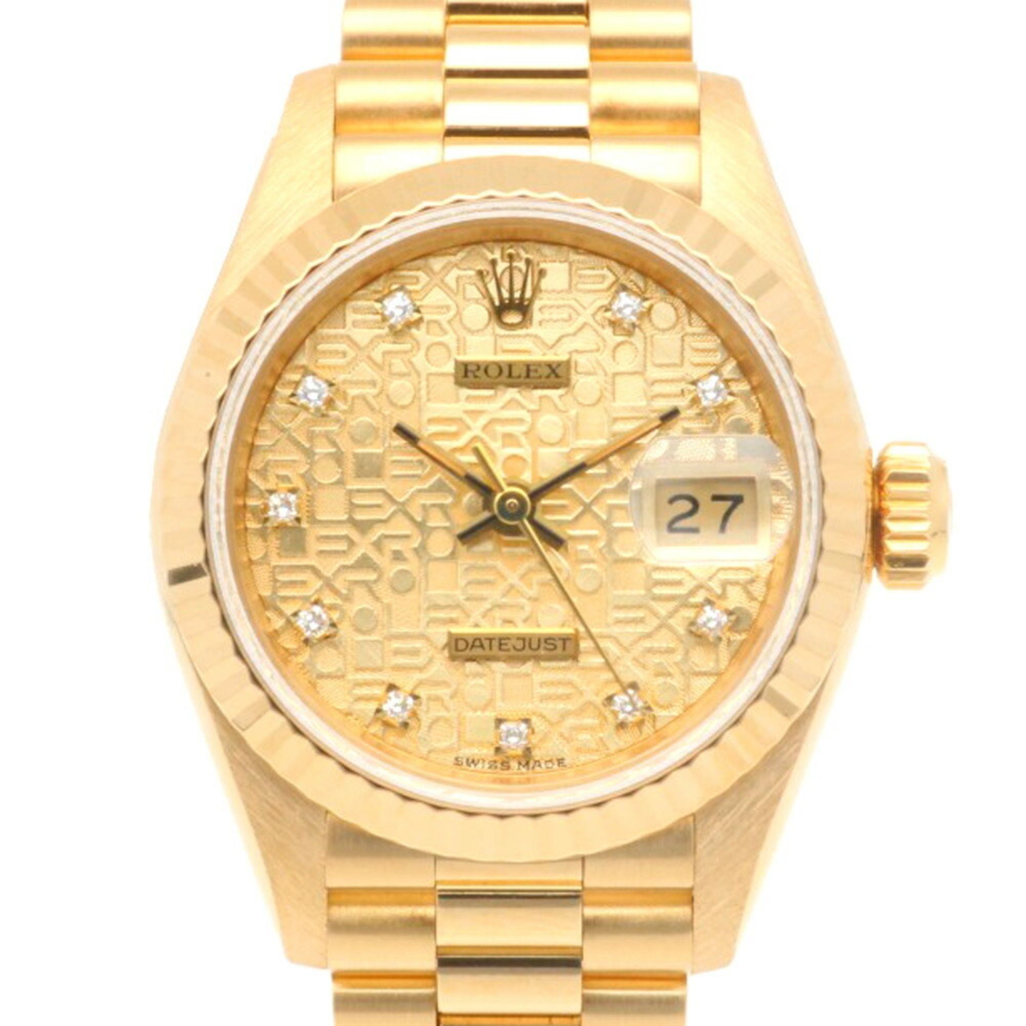 Rolex Datejust Oyster Perpetual Watch, 18K 69178G Automatic Women's ROLEX R-Serial Number, 1987-1988