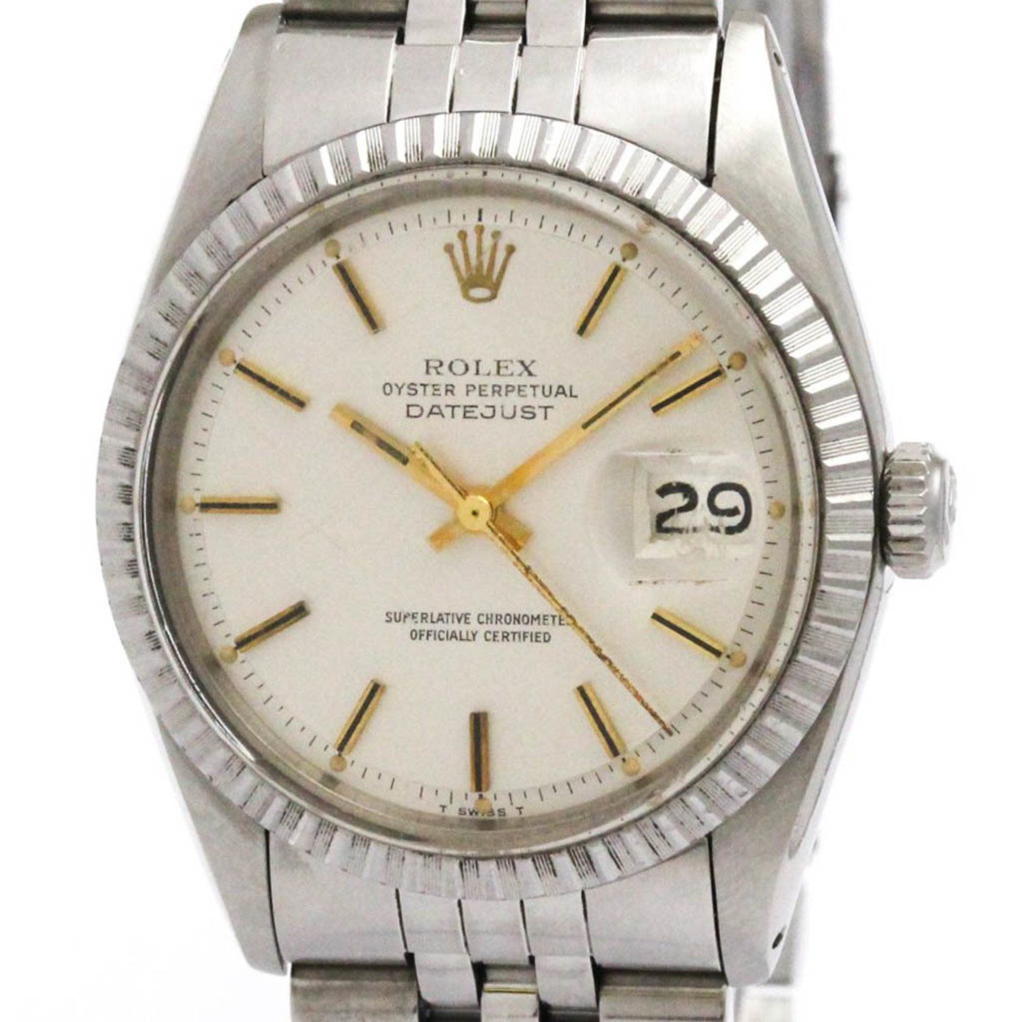 ROLEX Datejust 1603 Stainless Steel Automatic Mens Watch Vintage