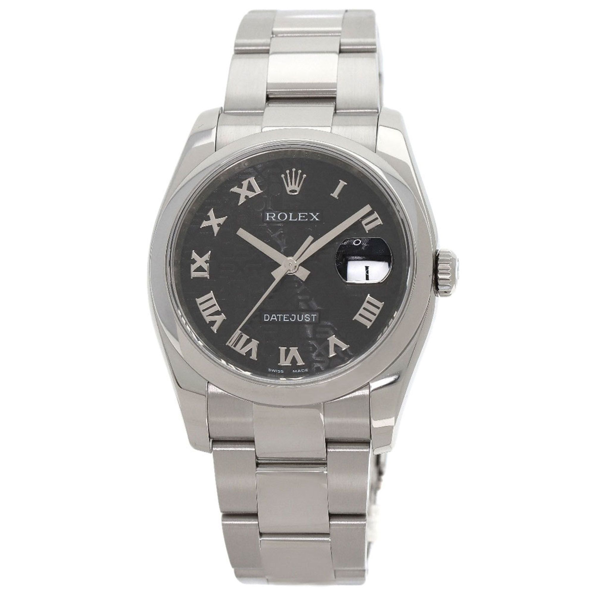 Rolex 116200 Datejust Roman Horicon Watch Stainless Steel SS Men's ROLEX