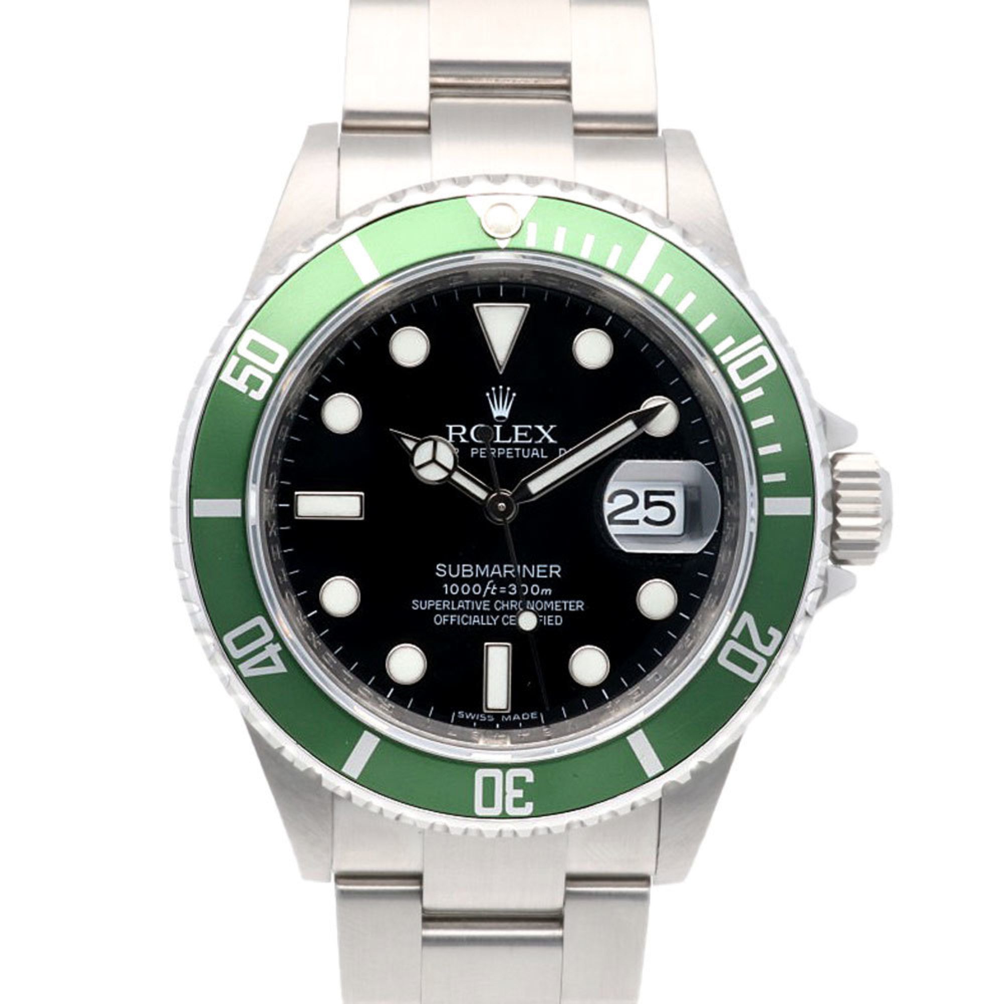 Rolex Submariner Oyster Perpetual Watch Stainless Steel 16610LV Automatic Men's ROLEX V Serial 2009