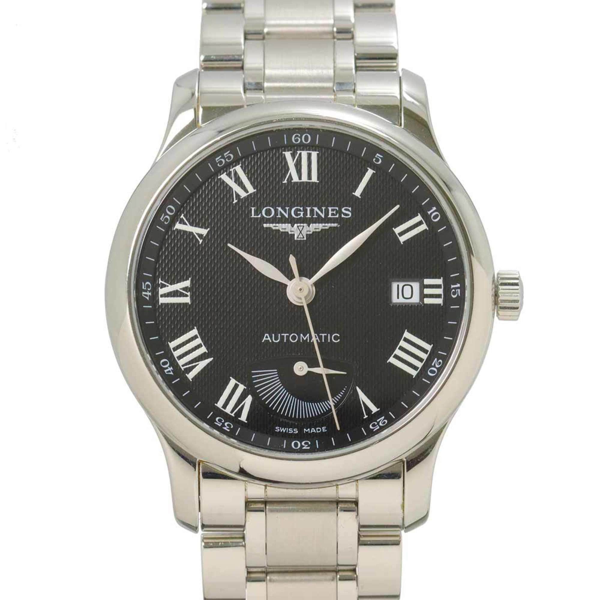 Longines Master Collection L2 708 4 Men's Watch with Date Display, Black, Automatic Movement