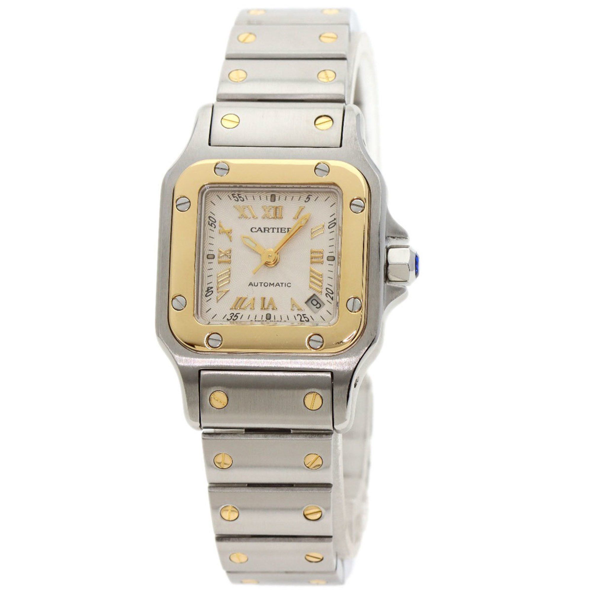 Cartier W20045C4 Santos Galbe SM Watch Stainless Steel SS 18KYG Ladies CARTIER