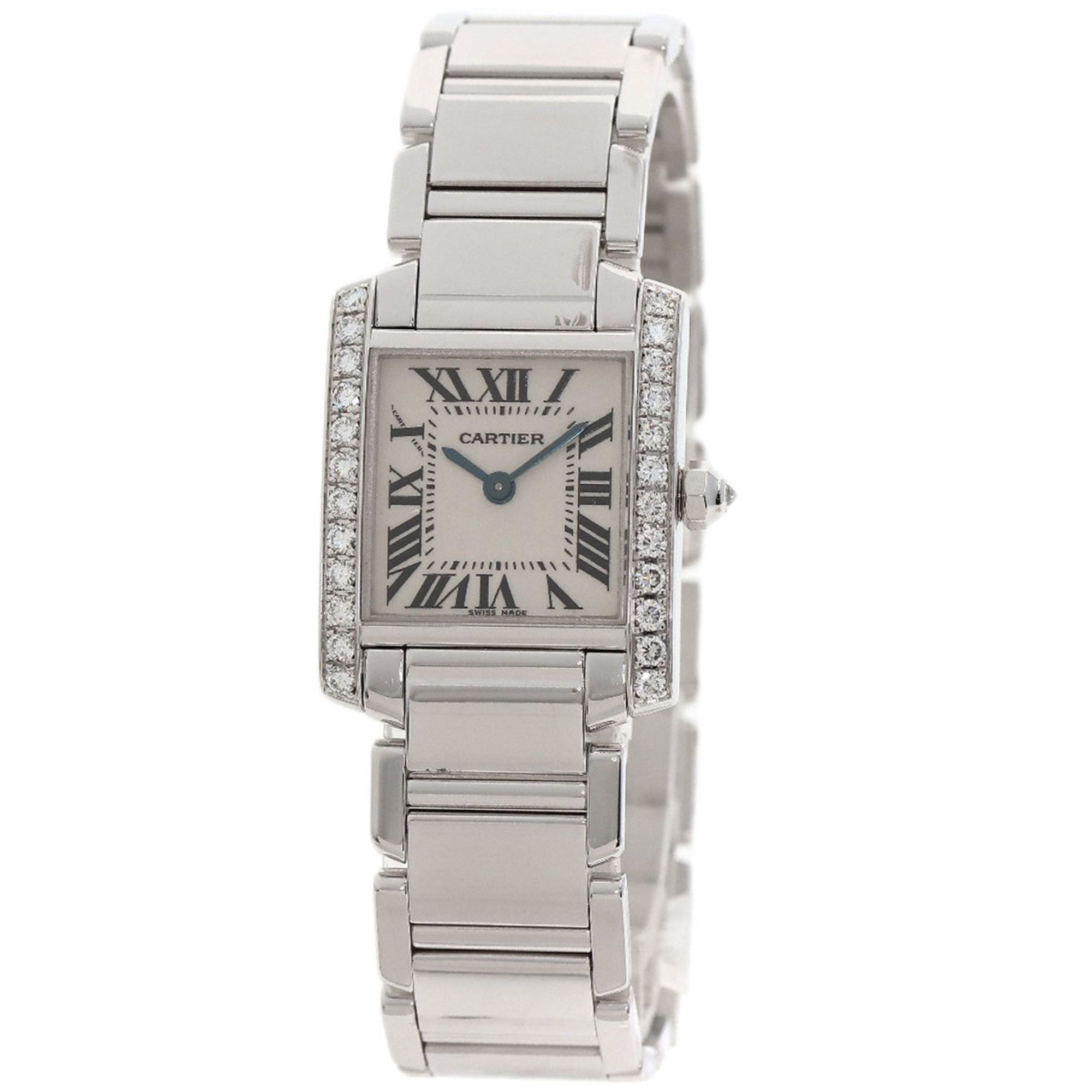 Cartier WE1002S3 Tank Francaise SM Watch 18K White Gold K18WG Ladies CARTIER