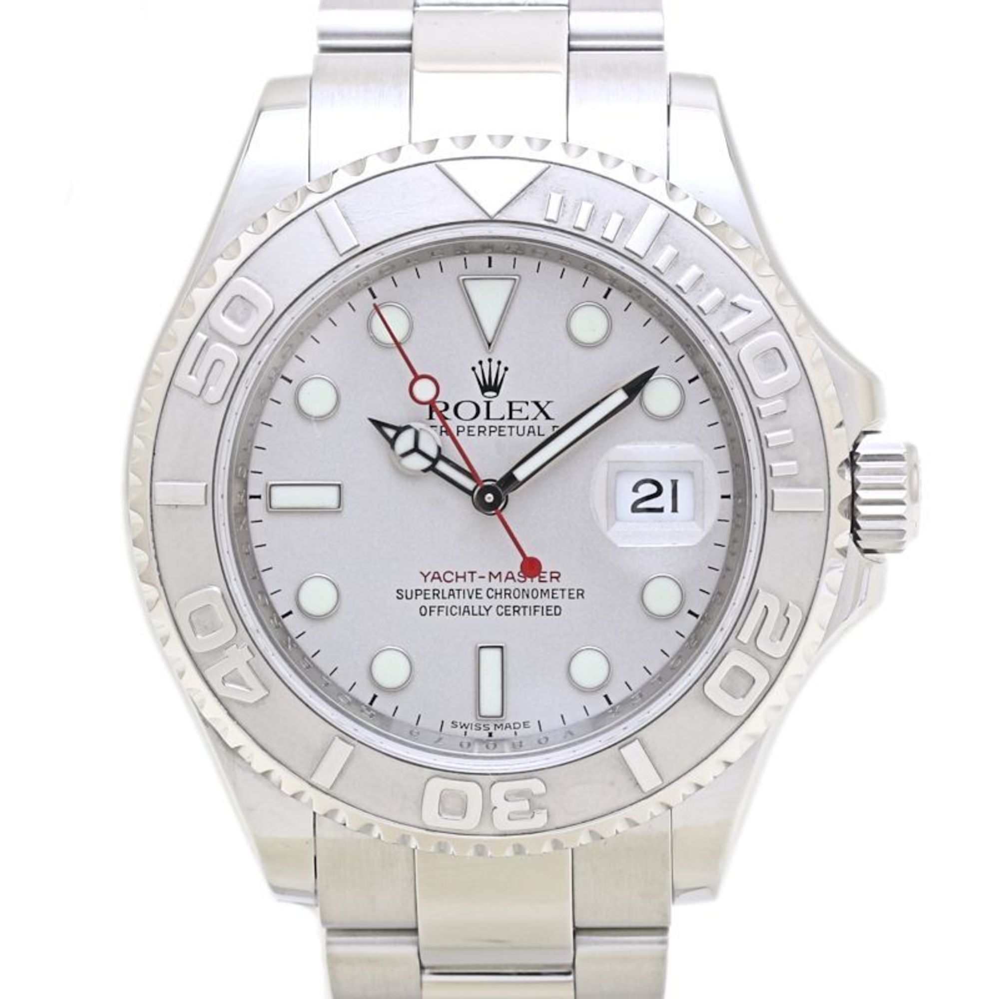 ROLEX Rolex Yacht-Master Rolesium 16622 Stainless Steel xPt Platinum Men's 40011 Watch