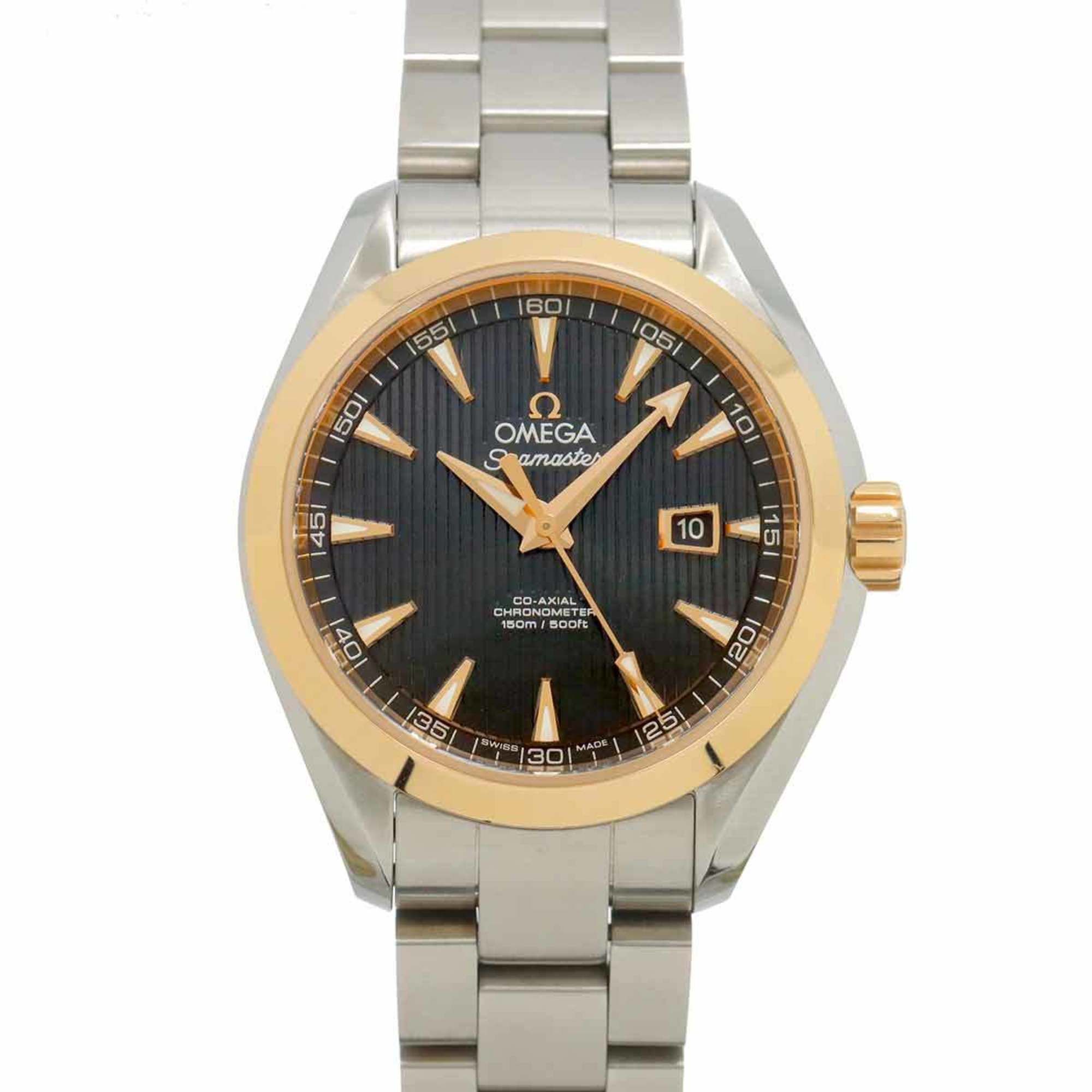 OMEGA Seamaster Aqua Terra Co-Axial Two-Tone 231 20 34 01 003 Boys' Watch with Date Display, Black P