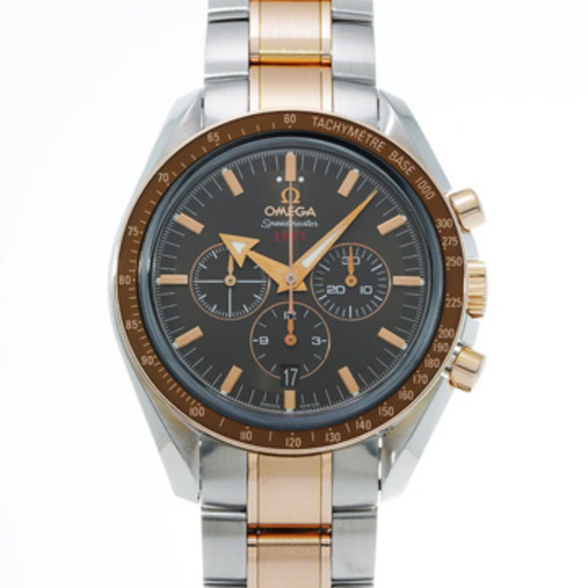 Omega Speedmaster Broad Arrow 1957 50th 321.90.42.50.13.001 Brown Men's Watch Automatic