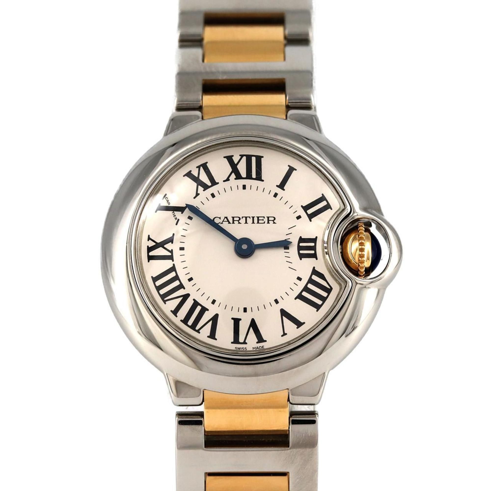 Cartier Ballon Bleu SM Combi W69007Z3 W2BB0010 SSxYG Wristwatch Quartz