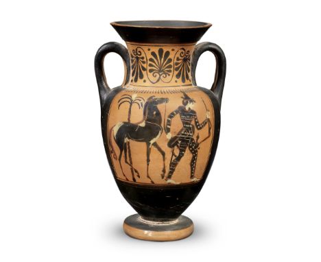  An Attic black-figure doubleen Attributed to the Diosphos Painter, circa 525-475 B.C.Side A depicting an Amazon warrior rest