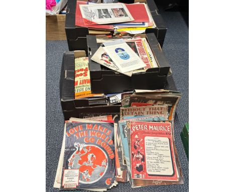 A large quantity of vintage sheet music.