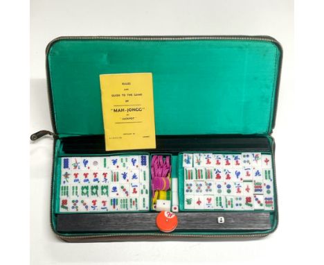 A cased Mahjong set.
