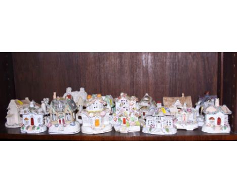 A collection of Staffordshire and other ceramic pastille burners (damages)