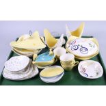 A collection of Midwinter "Savanna" tableware designed by Jessie Tait, including salad bowls, side