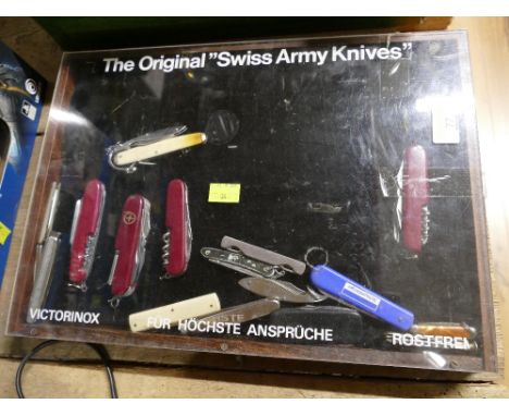 Cased display of The Original Swiss Army Knives - This bladed product is not for sale to people under the age of 18.  By bidd