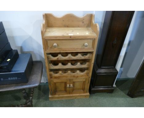 Pine wine rack/hall table, height 103 cm, width 49.5 cm, depth 25 cm