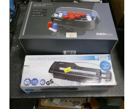 Heated ceramic rollers and document shredder