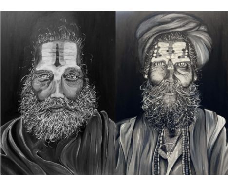 Sophie Gallienne - Fortitude - oil on canvas unframed each portrait measures w 590mm x h 840 mm x d 15mm