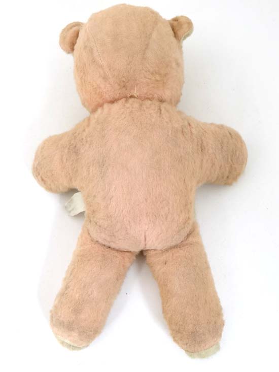 A pink and white 1970s / 80s ' Tebro ' Ltd Teddy Bear , having plush ...