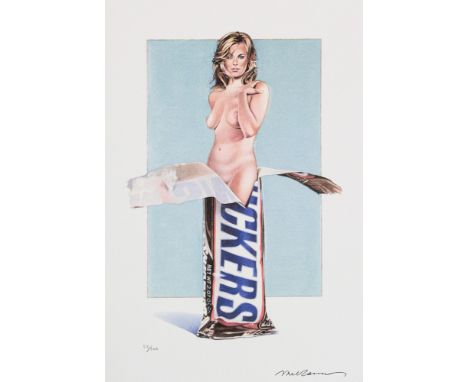 Mel Ramos (after) 'Candy II - Snickers' offset lithograph in colors on Arches paper, Georges Israel Editeur, sheet size 38,5 