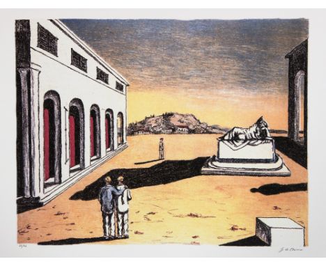 Giorgio De Chirico (after) 'Melancholy of a Beautiful Day' offset lithograph in colors, signed bottom right, pencil 'G. De Ch