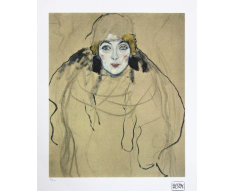 Gustav Klimt (after) 'Portrait of a Lady' limited edition of 200, chromolithography, plate signed bottom right, numbered with