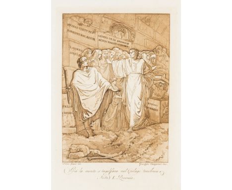[Verri (Alessandro)] Le Notti Romane, 6 bistre etchings with aquatint, errata f., some spotting or light foxing, contemporary