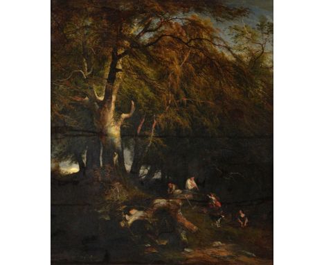 Edward Charles Williams (British 1807-1881)   The woodman's family   Oil on canvas   Signed and indistinctly dated 18[]9 lowe