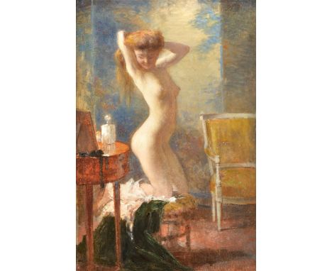 E*** Baeder (19th century)   The Model   Oil on canvas   61 x 41cm (24 x 16 in.)