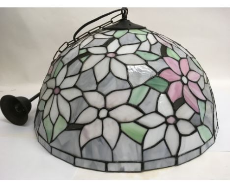 A Tiffany style ceiling lamp.