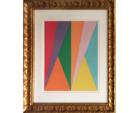 MAX BILL, 'Abstract - San Lazzaro', lithograph, 30cm x 23cm, published Mourlot 1975, framed. 
