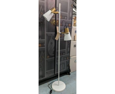 FLOOR LAMP, 153cm H, 1970's Italian style, two branch design. 