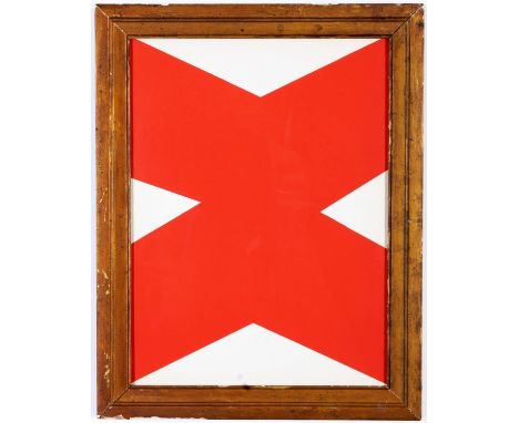 ELLSWORTH KELLY, 'Red', original lithograph, printed by Maeght 1958, vintage French frame, 28cm x 38cm. 
