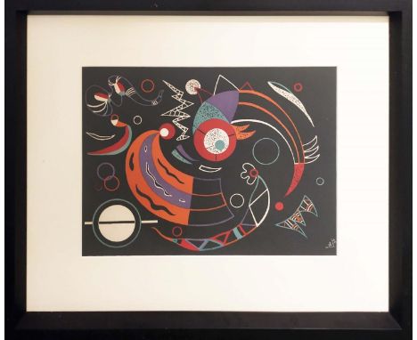 WASSILY KANDINSKY, 'Comets', lithograph, 34cm x 25cm, framed. 
