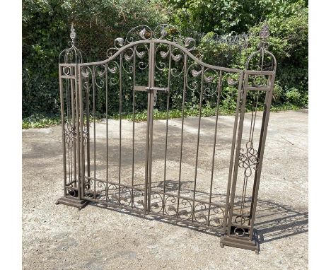 ARCHITECTURAL GARDEN GATE, Regency style, 136cm x 144cm x 28cm. 