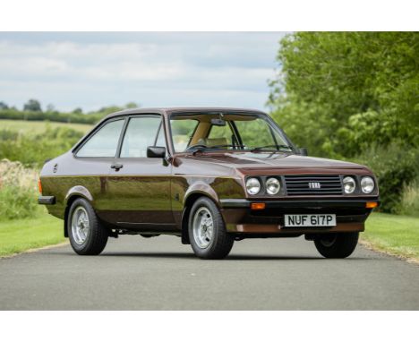 Long believed to have disappeared, Henry Ford II's own Ford Escort RS2000, unique in Roman Bronze Metallic, with a cream leat