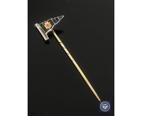 A sapphire and enamelled gold stick pin of Scottish interest