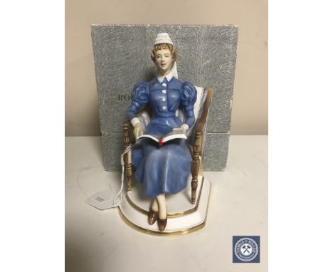 A Royal Worcester figure; Sister, London Hospital, limited edition no. 491/500, boxed with certificate. From the series of Nu