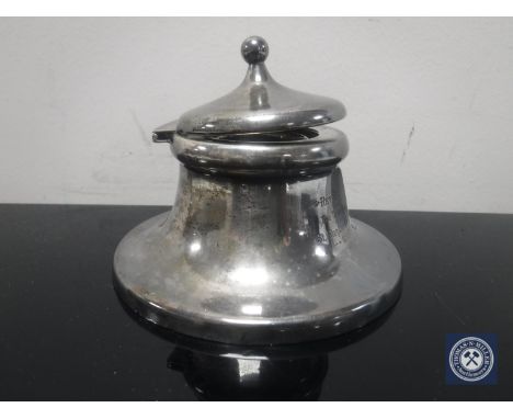 An early 20th century silver presentation inkwell