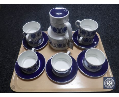 A thirteen-piece Irish Arklow blue and white china tea service.  (13)  