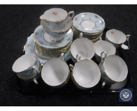 A tray containing thirty-nine piece Royal Stafford bone china tea service