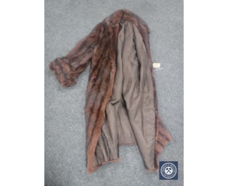 A mink 3/4 length fur coat