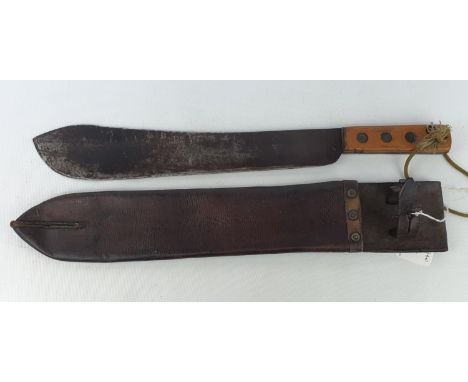 British Machette dated 1942 on scabbard maker marked on both sides