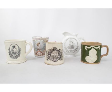 Collection of Queen Victoria Commemorative ceramics  to include Copeland Late Spode, William Whitleley, Harrods etc 