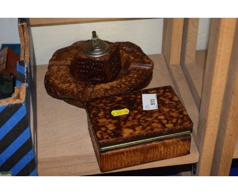 Resin cigarette box, ashtray and lighter