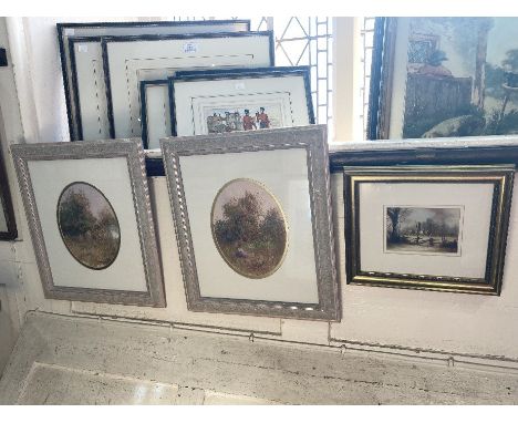 Colin Maxwell Parsons (b 1936), a pair of oils depicting figures amongst wild flowers, in oval mounted frames, both signed, e