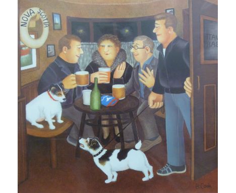 Beryl Cook signed print 'In The Snug' 60/650 (40 x 43cm)