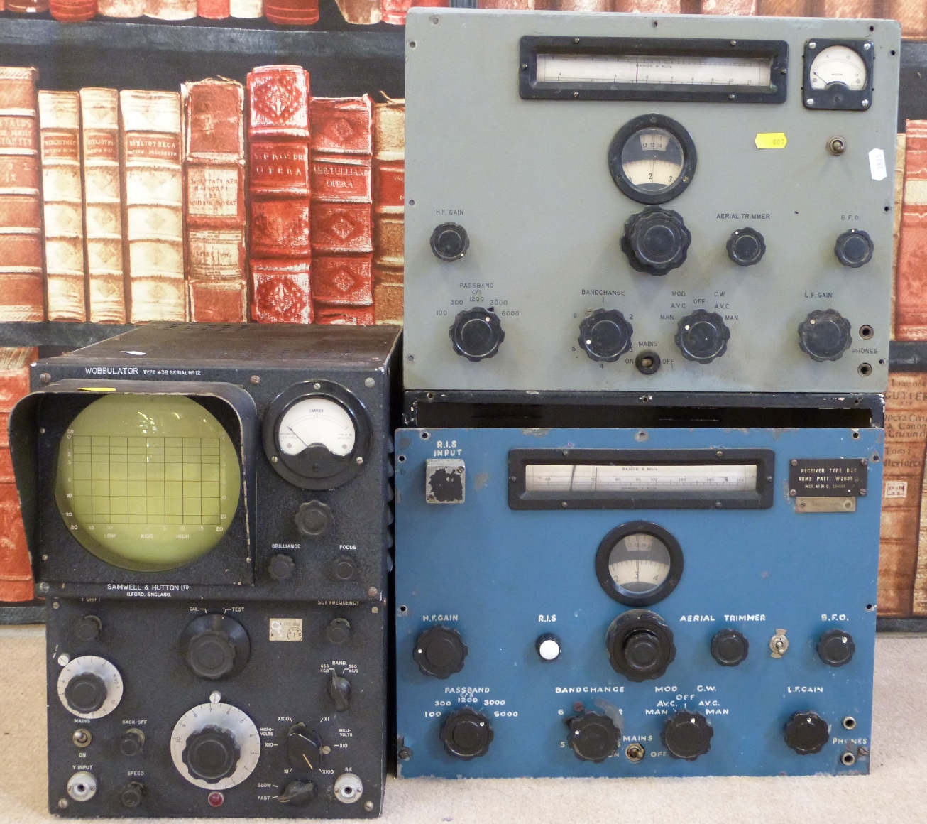 Two radio receivers, one marked Admiralty pattern type B28, together ...