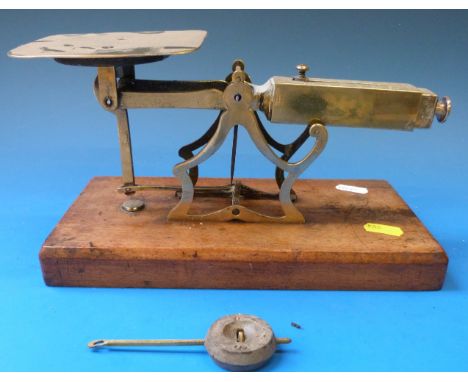 A set of 19thC Windle & Blyth letter scales with S Turner's patent sliding weight mechanism