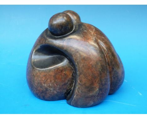 A modern limited edition bronze of two figures embracing, numbered 2/30 and monogrammed possibly CJ, height 11cm