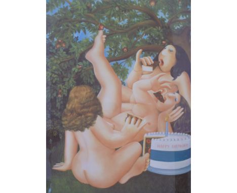 Beryl Cook print 'The Birthday Cake' signed in pencil to margin and embossed AGP lower left (50 x 36.5cm)