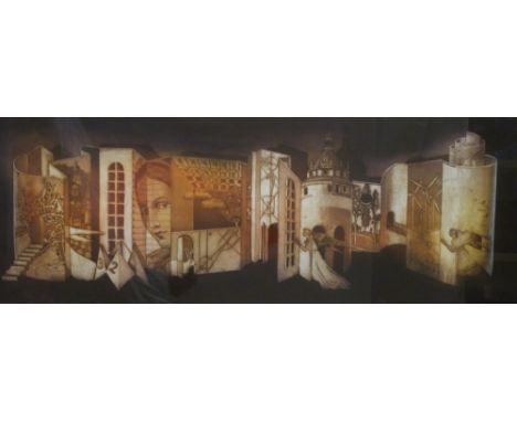 Mila Judge - Furstova MA (RCA) ARE print entitled 'Story I' ,info verso, signed by artist and dated 2003, image size 28cm x 8